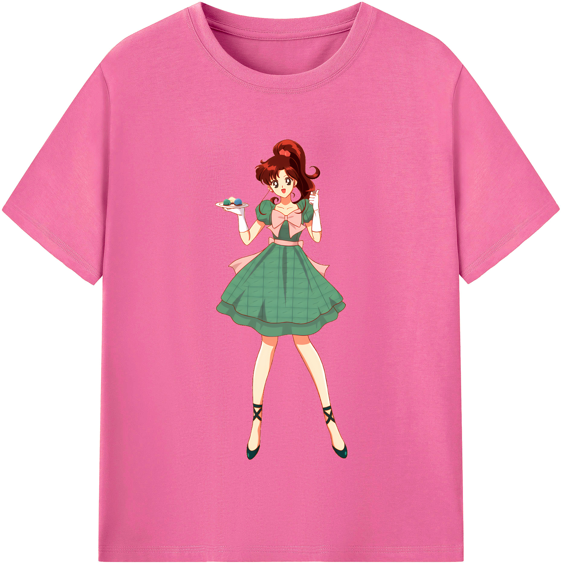 （画像用） 美少女戦士セーラームーン 木野 まこと きの まこと Sailor Moon Kino Makoto （セーラージュピター；Sailor Jupiter） レディースカジュアルプリントTシャツ（綿100％）